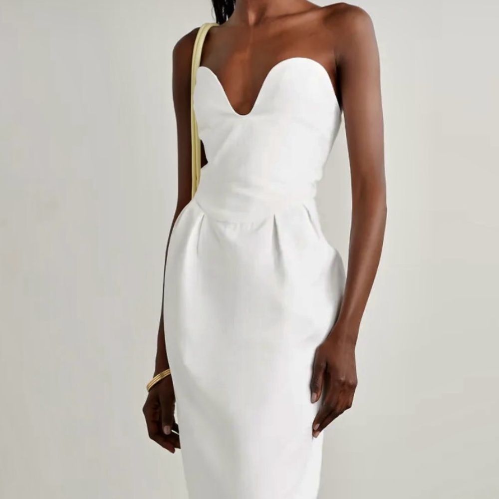 πΊπHPππΊ NWT Mara Hoffman Isla Midi Dress White - Picture 9 of 16